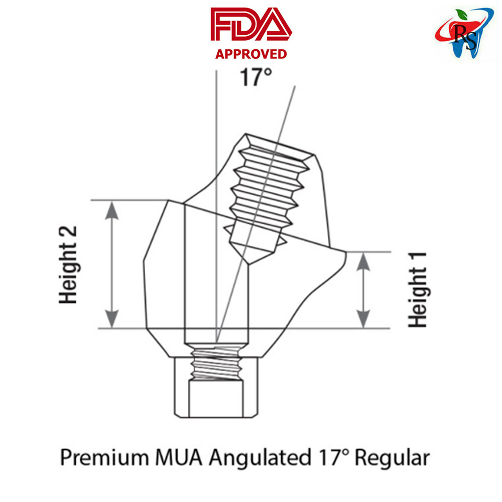 1x Set Plastic Sleeve + Angulated 17° Multi-Unit 1.6 Int Hex 2.42mm Connection