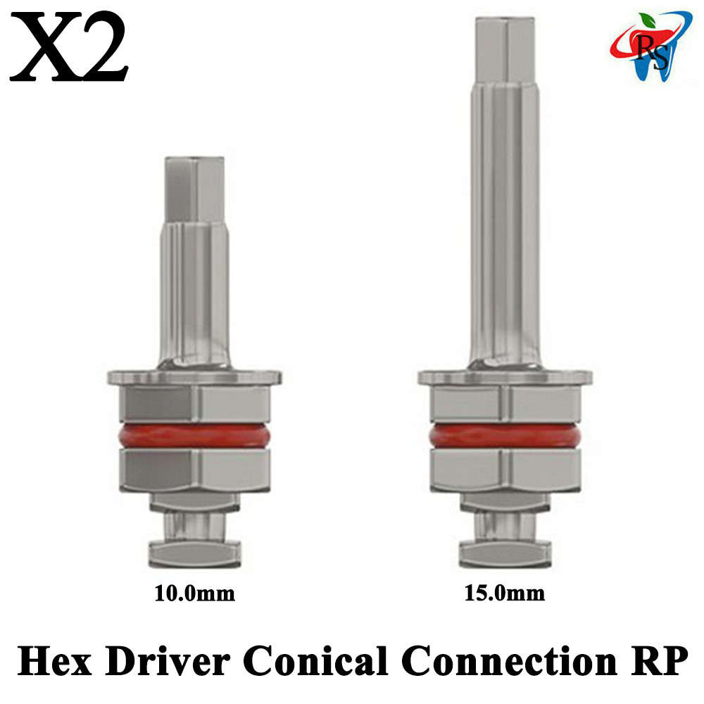 2pcs Dental Fixation Ratchet Hex Driver Conical Connection 2.65mm RP Tools