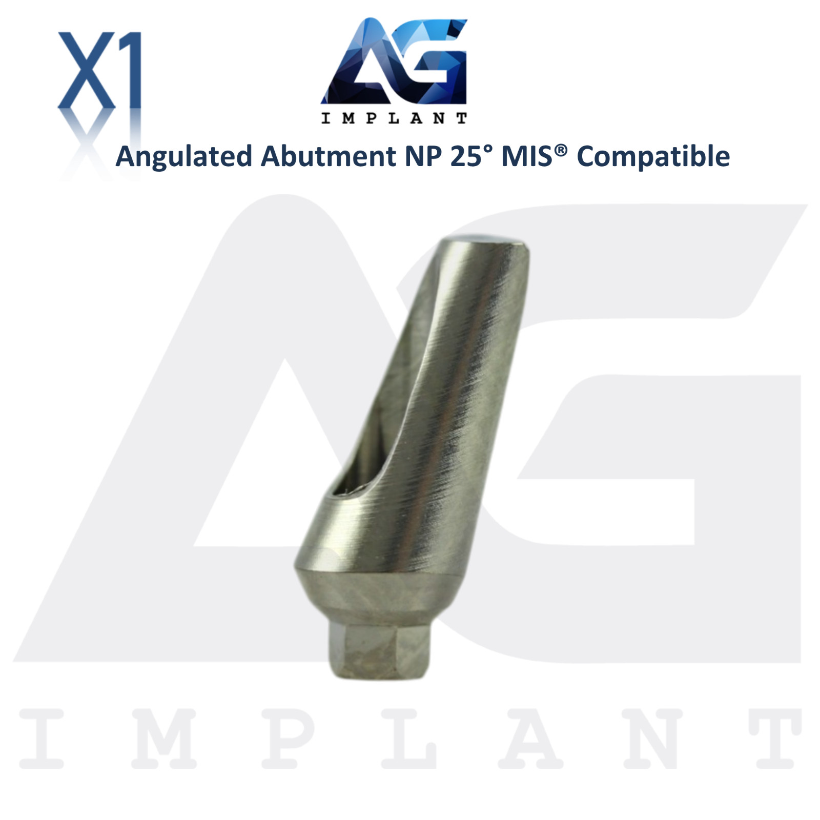 Angled 25° Prosthetic NP Int Hex MIS® Compatible 9.0mm Int Hex System 2.10mm
