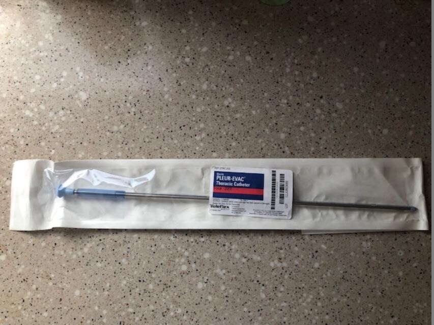Teleflex Pleur-Evac Thoracic Catheter, Straight Trocar-20Fr, 16″, DTRC-20S, 10pc
