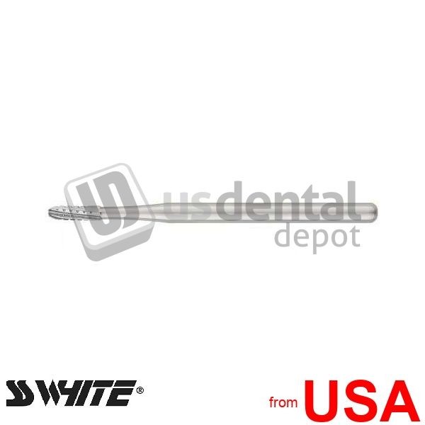 SS WHITE – FG #1558 straight dome crosscut carbide bur, 10pk burs – # 057-15024