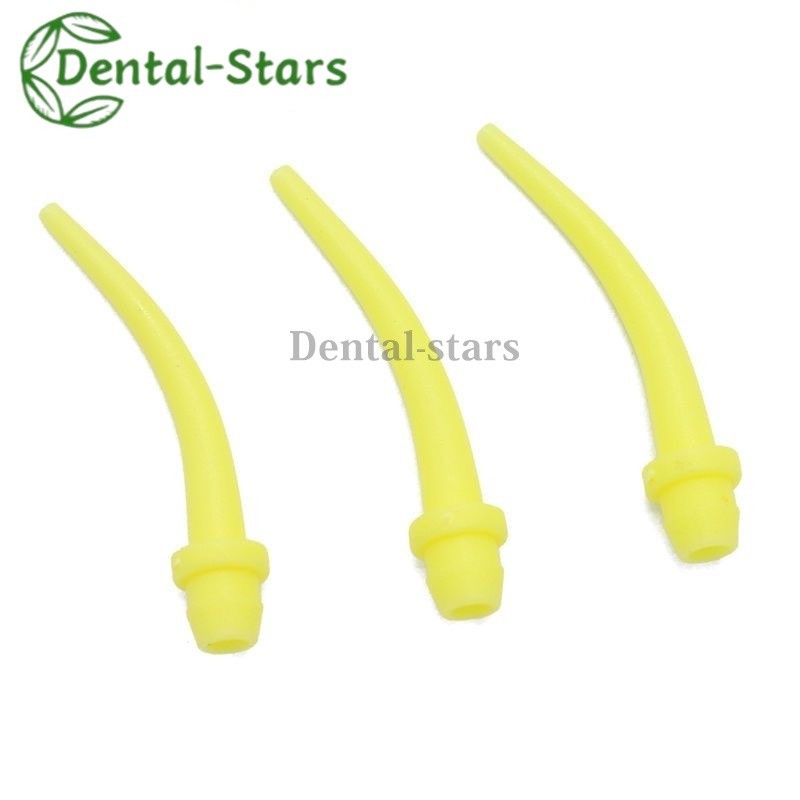 50/1000Pcs Dental Disposable Intra Oral Impression Mixing Tips Yellow