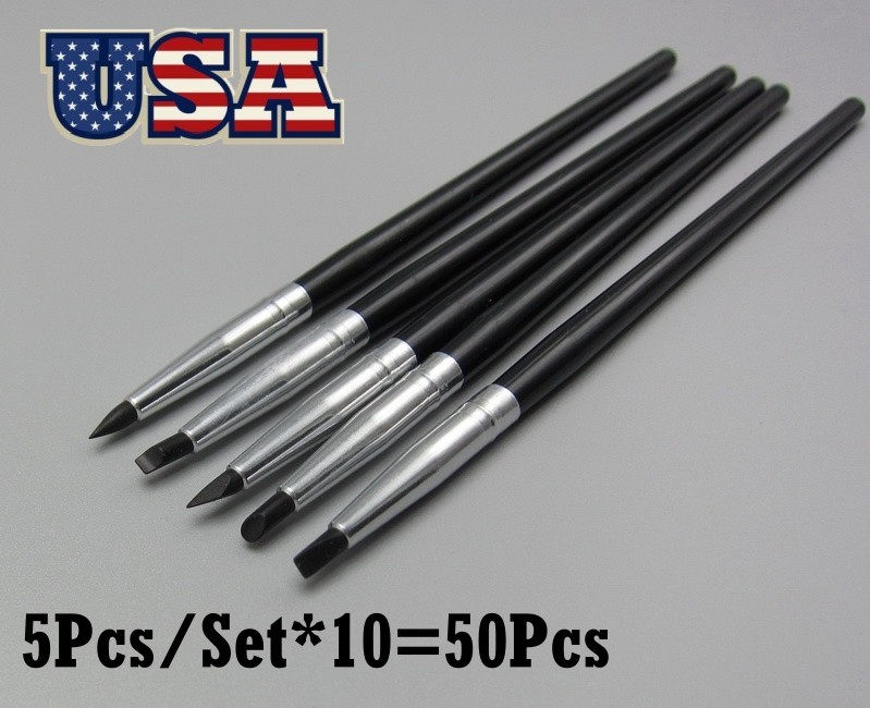50*Dental Adhesive Composite Resin Pen Cement Porcelain Silicone Brush Pens