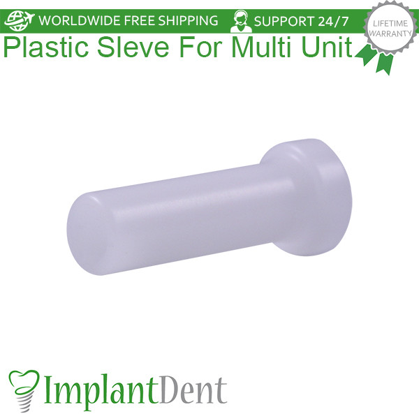 x5 Plastic Sleeve For Straight/Angled Multi Unit 1.6mm Abutment Overdenture