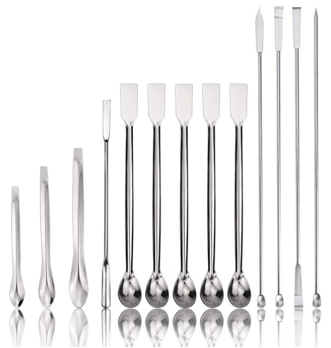 Lab Spatula Micro Spoon mini Scoop Laboratory Tiny Powders Mixing Filler Gel Cap