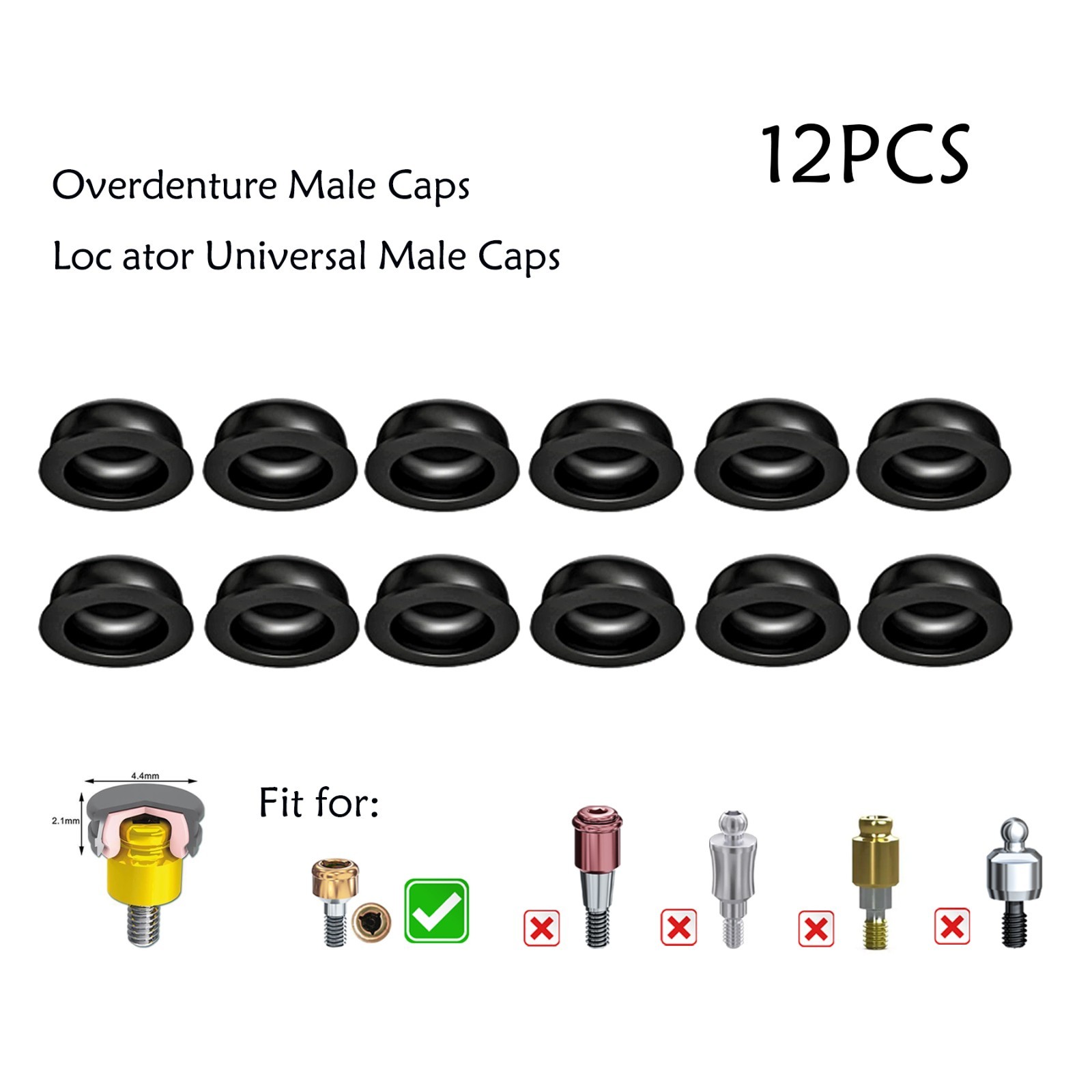 Zest Locator Dental Replacement Metal Housing &Black Lab Processing Cap Assembly