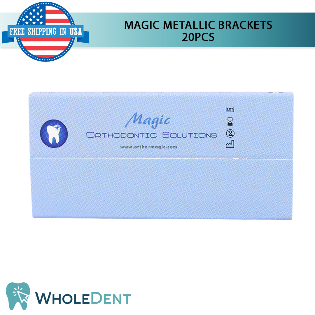 Orthodontic Dental Mini Metal Brackets Hook Twin Braces Kit MBT Magic 20pcs