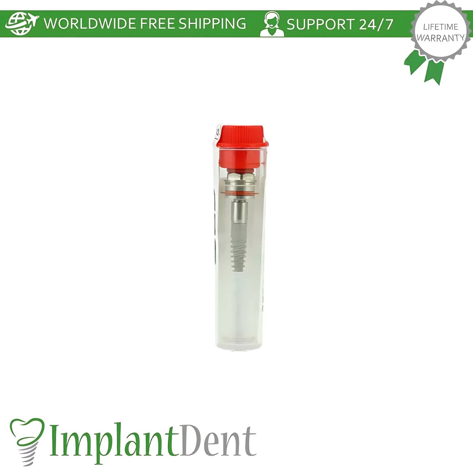 1x Dental Slim Spiral Fixture SLA Surface Titanium Int Hex Connection 2.0mm