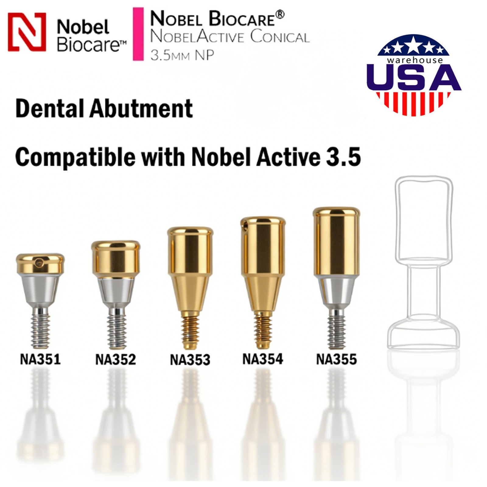 Dental Fit Zest Locator Abutment Legacy Anchor Overdenture Hiossen Zimmer Nobel