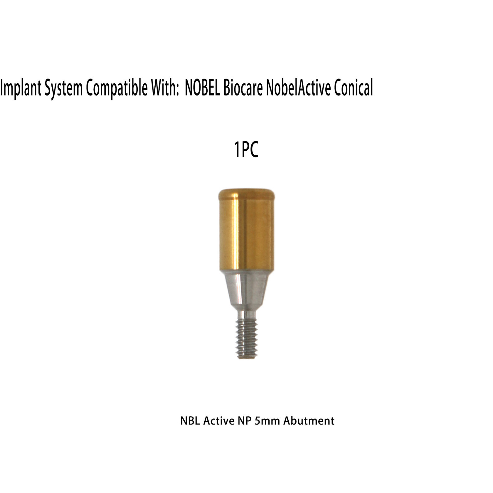 Dental Locator Attachment Abutments for Nobel NBL Active NP/RP AH=1/2/3/4/5.0mm