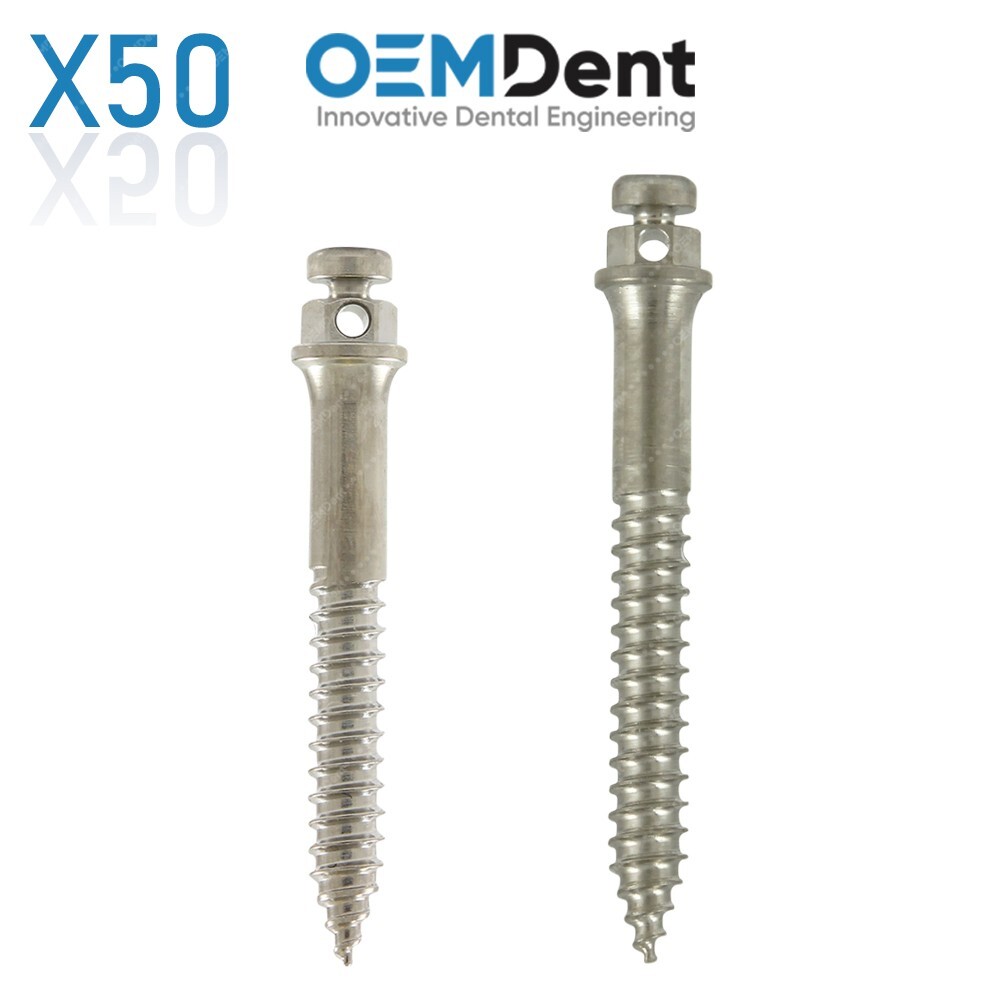 x50 Dental 0rthodontic Buccal Shelf TADs Micro Screw Ø2.0mm Sterile Titanium G5