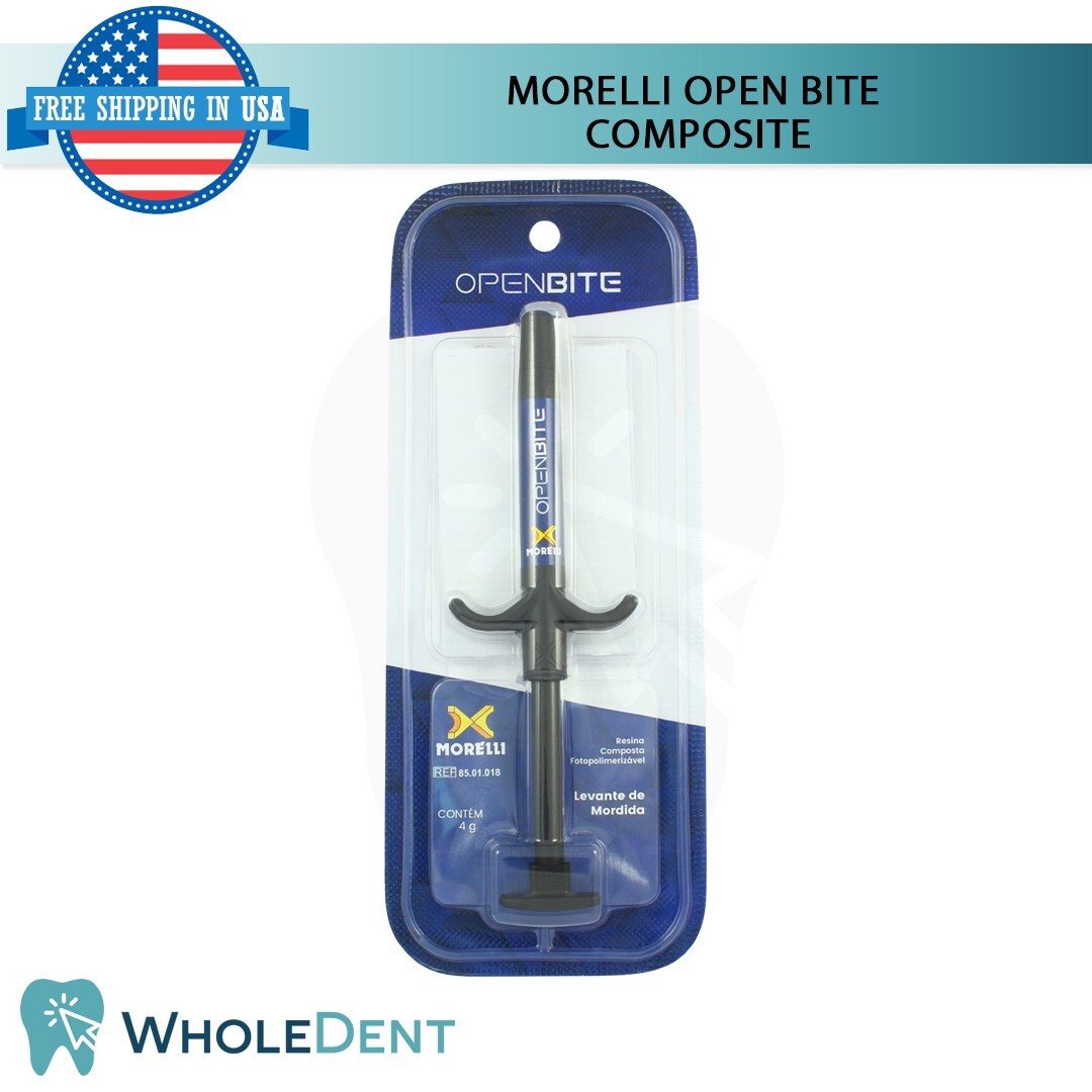 Orthodontic Dental Open Bite Composite Resin Morelli Blue 4g Syringe Dual Cure
