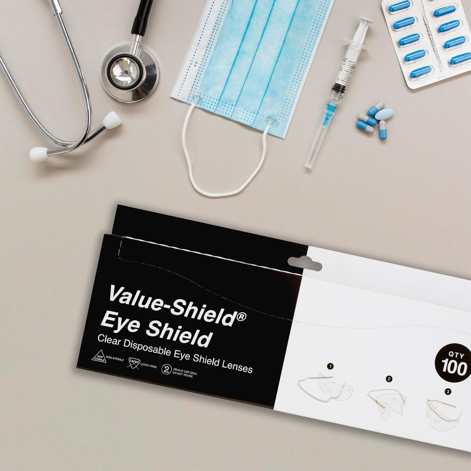 Disposable Medical/Dental Eye Shield Lenses | No Extra Film or Paper Barrier|…