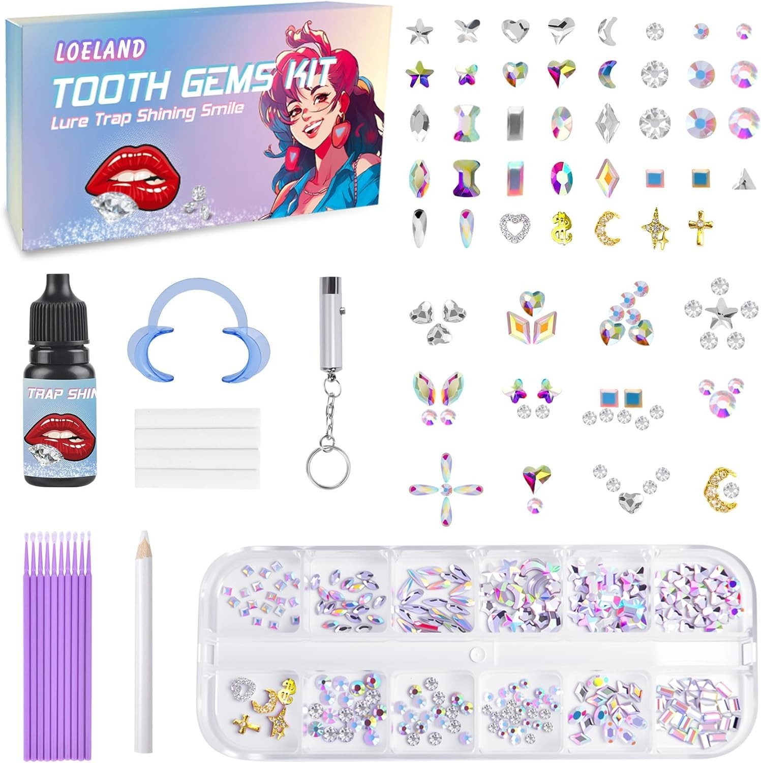 Ultimate DIY Tooth Gem Kit – 247 Crystal Gems for Stunning Smile Transformations