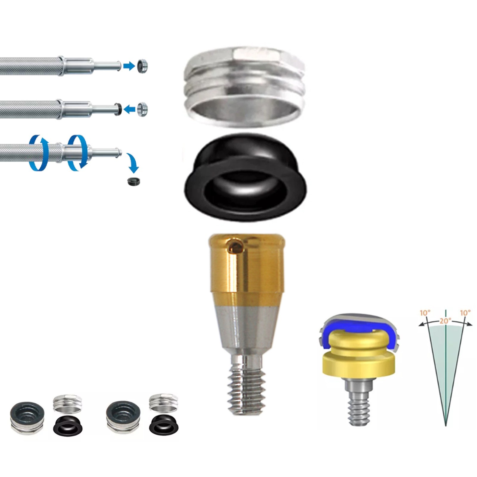 US Dental Locator Abutment Multiple Implant Hiosse/Nobel/Zimmer/BioHorizons/ITI