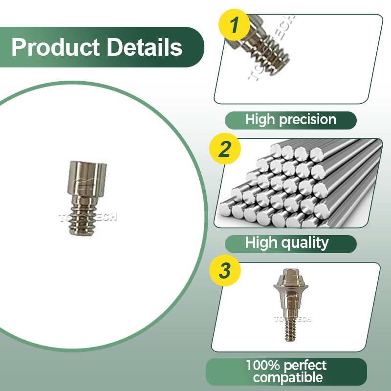 10pcs MU Abutment Screw Titanium Screw fits to Neodent GM Multi units