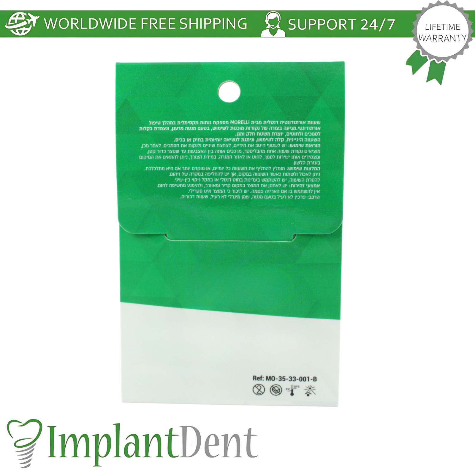 20pcs Ready To Use Braces Dot Wax For Teeth Clear Color Mint Flavor Pre-Shaped