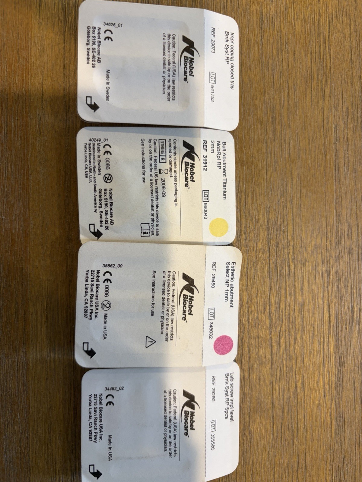 Lot Of Various Nobel Biocare Parts