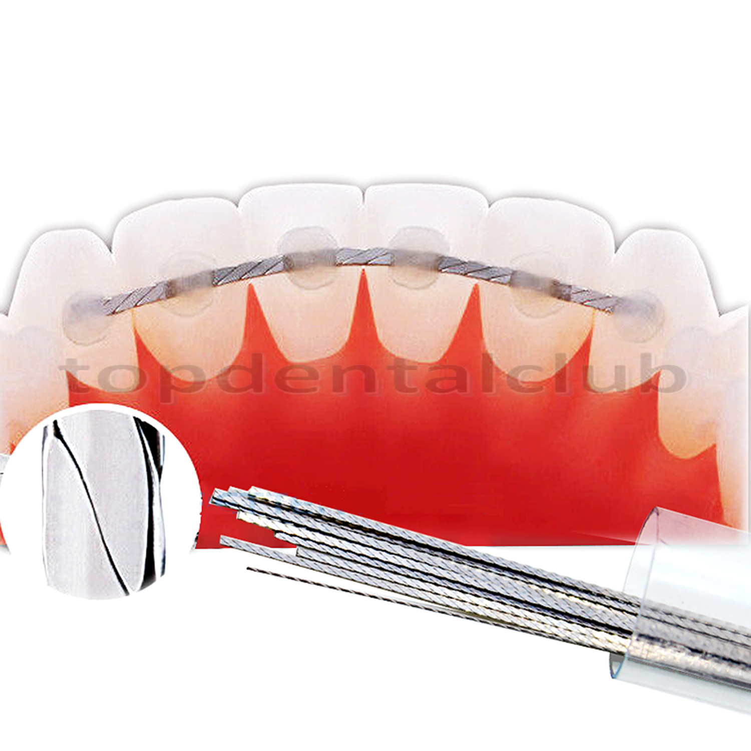 Dental Twist Wire Orthodontic Straight Twisted Wires SS Lingual Retainer
