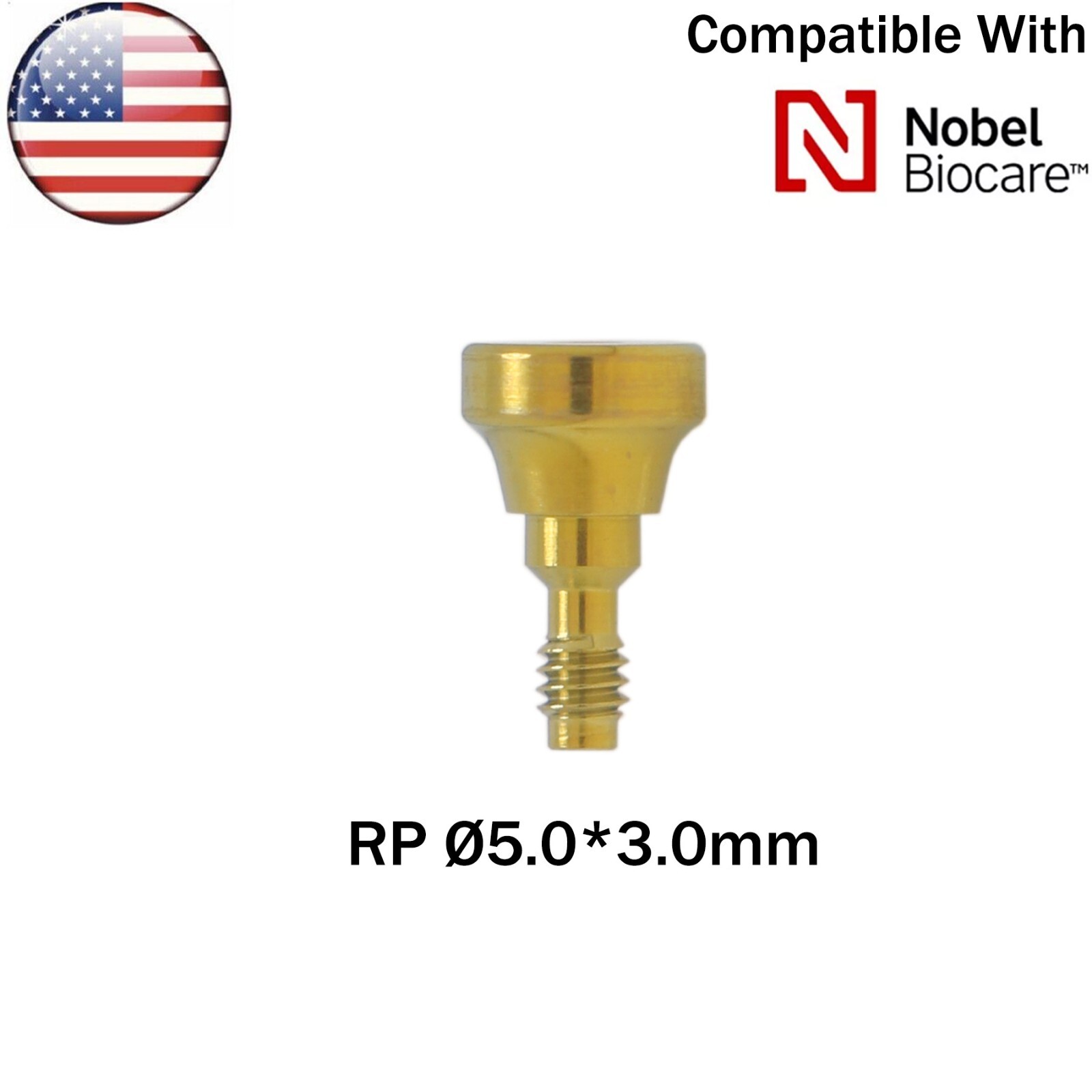 US Dental for Nobel Active Healing Abutments RP NP ∅3.6/5.0/6.0 H3/5/7mm