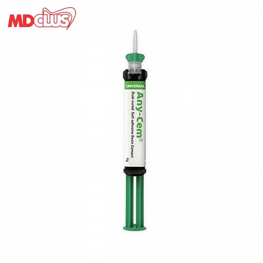 Dental MDClus Any Cem Dual Cured Self Adhesive Resin Cement 6g Syringe