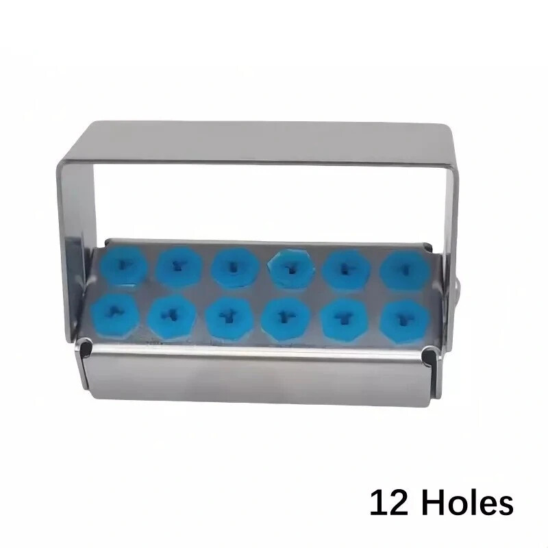 Dental Bur Holder Block Box Disinfection Case Box Organizer 8/12/30 Holes Stand