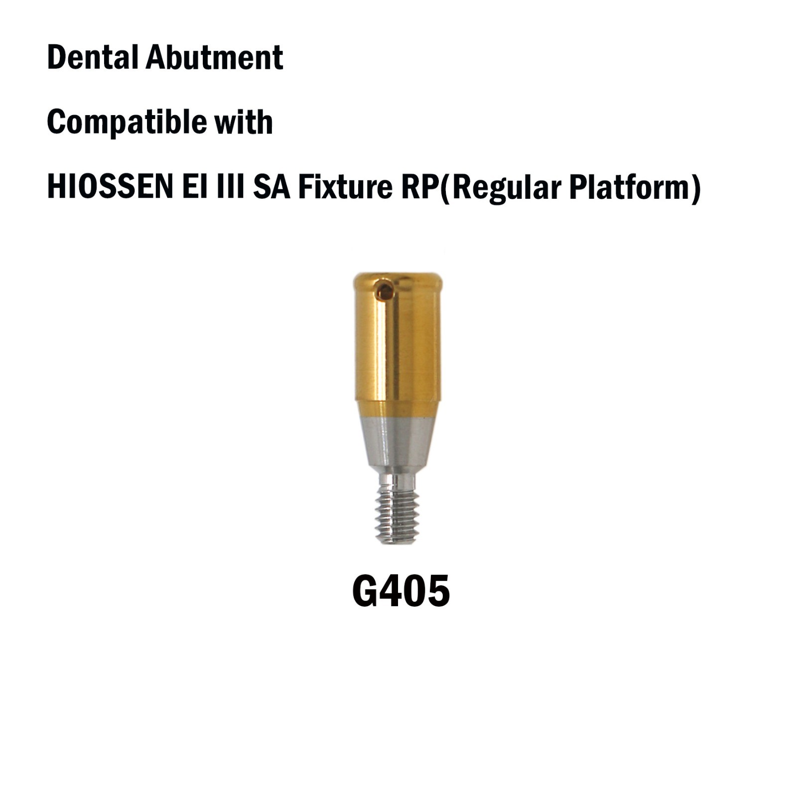 Locator Abutment For Hiossen ET III SA Fixture S 4.0 Internal HEX Platform 1-7mm