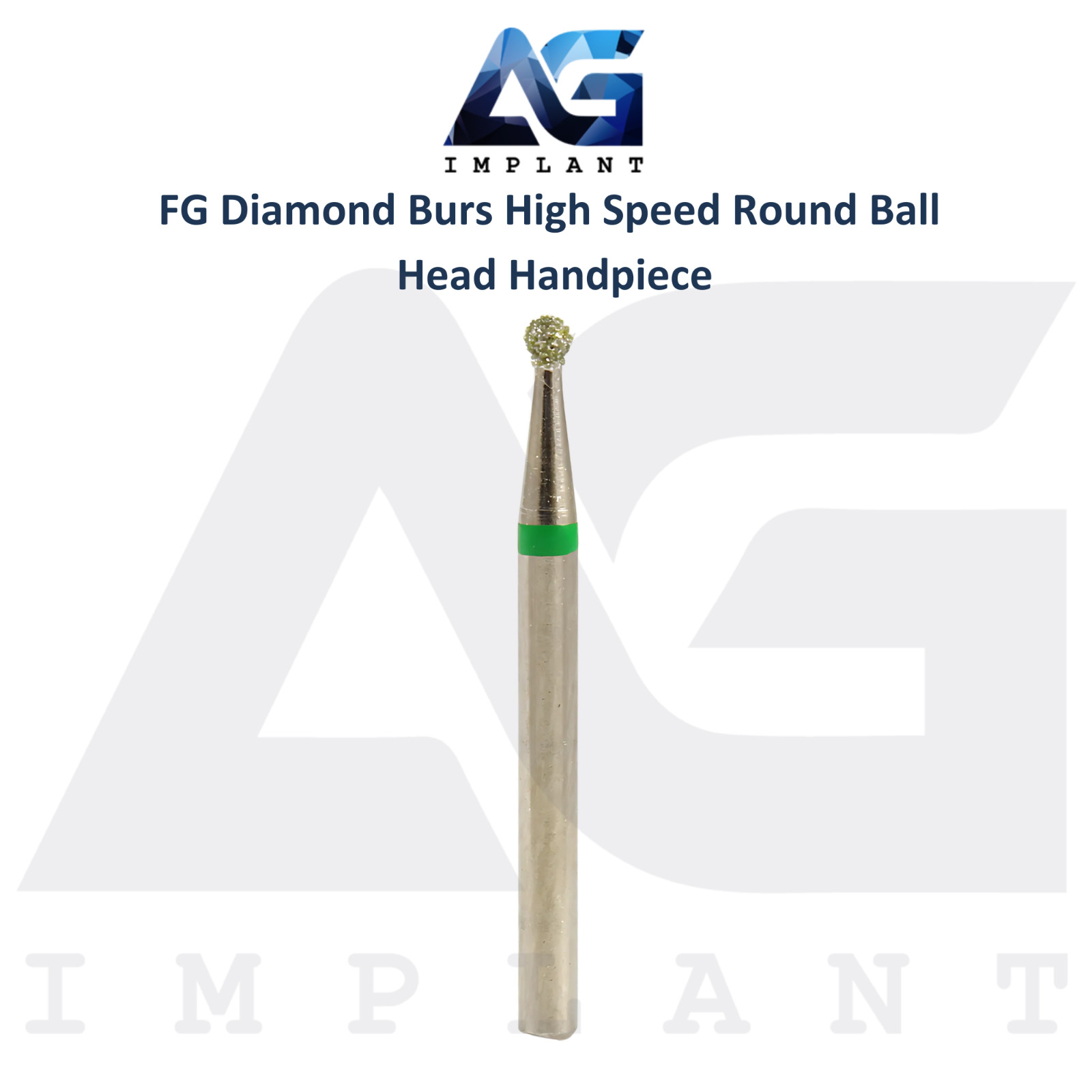 Dental FG Diamond Grit Burs High Speed Round Ball Head Handpiece Sterile 10pcs