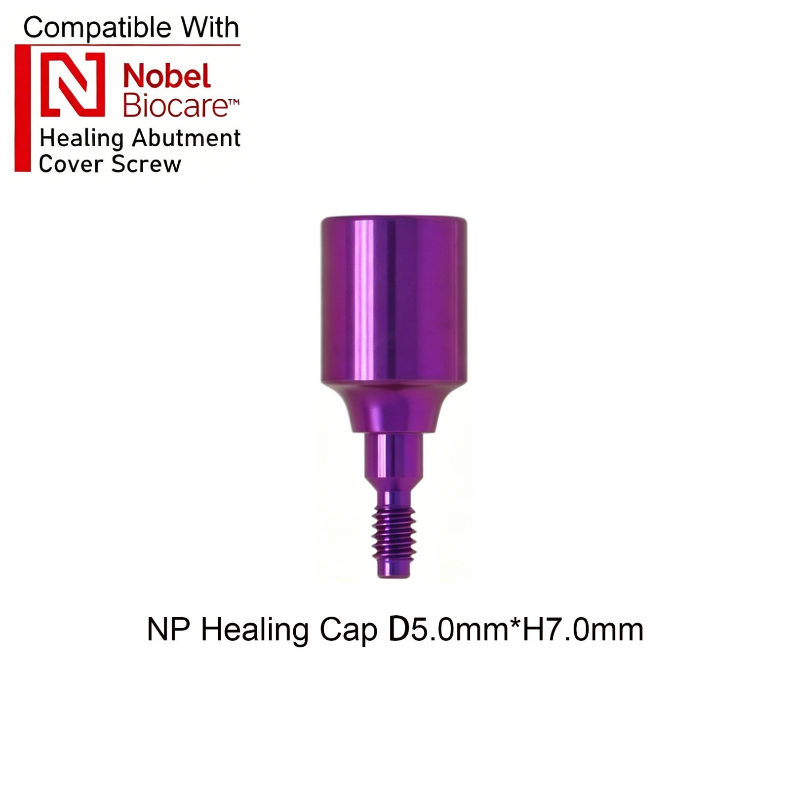 US 5Pcs Dental Healing Abutment ∅3.6 ∅5.0 ∅6.0 Fit Nobel Active Biocare NP/RP