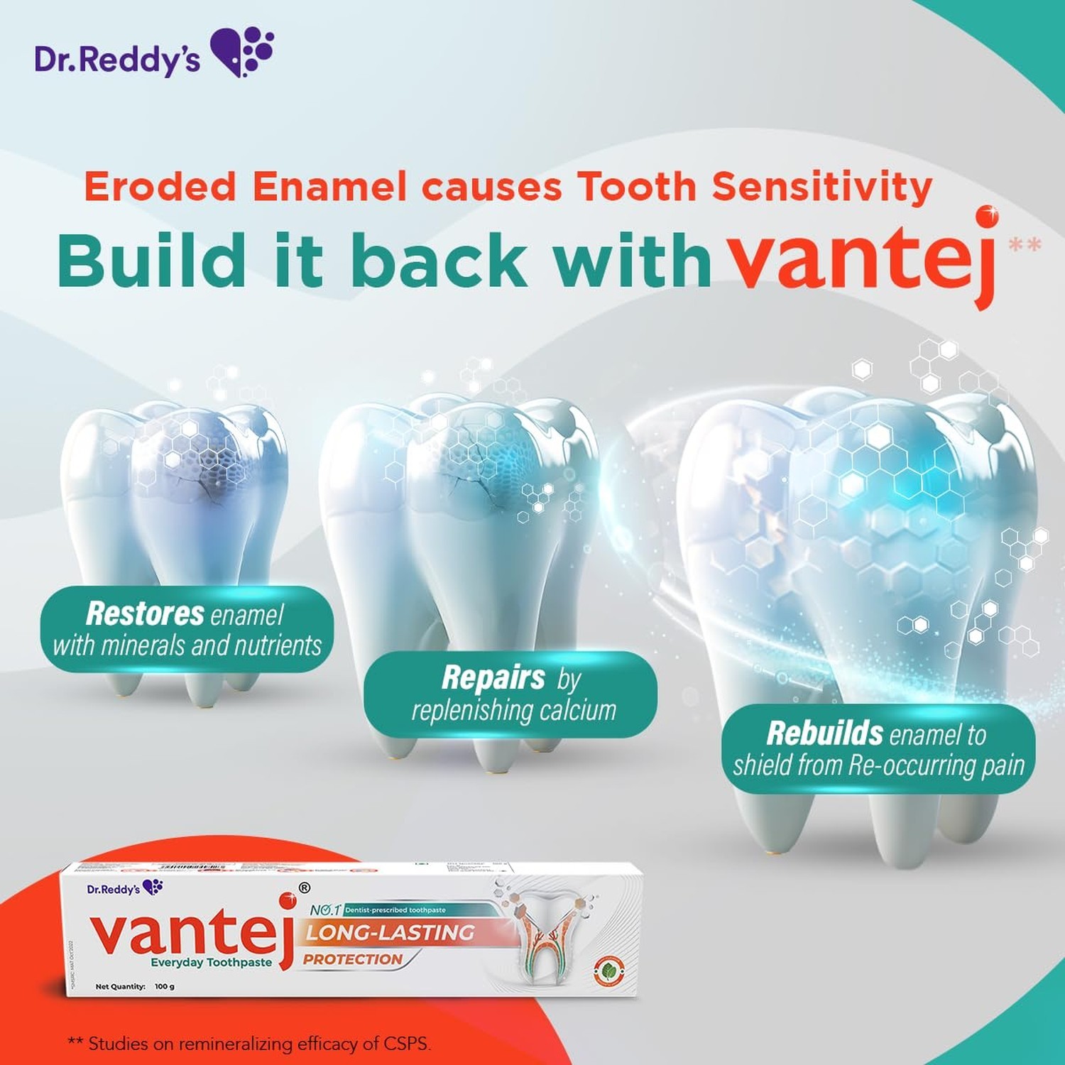 Vantej Toothpaste | Sensitivity Protection & Healing | 100 Grams | Long Lasti…
