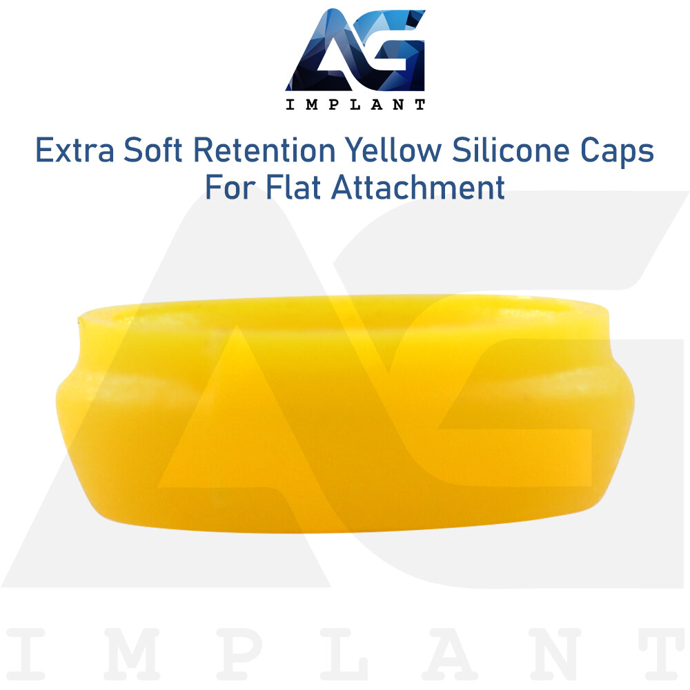 10 Extra Soft Regular Silicone Caps For Flat Attachment Dental Overdenture