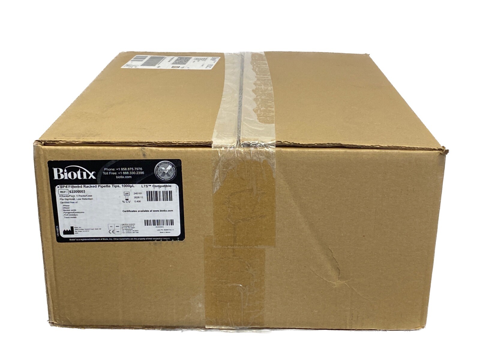 (3840) BIOTIX xTIP4 1000uL LTS Compatible Filtered Pipet Tips 40×96/Rk 63300003