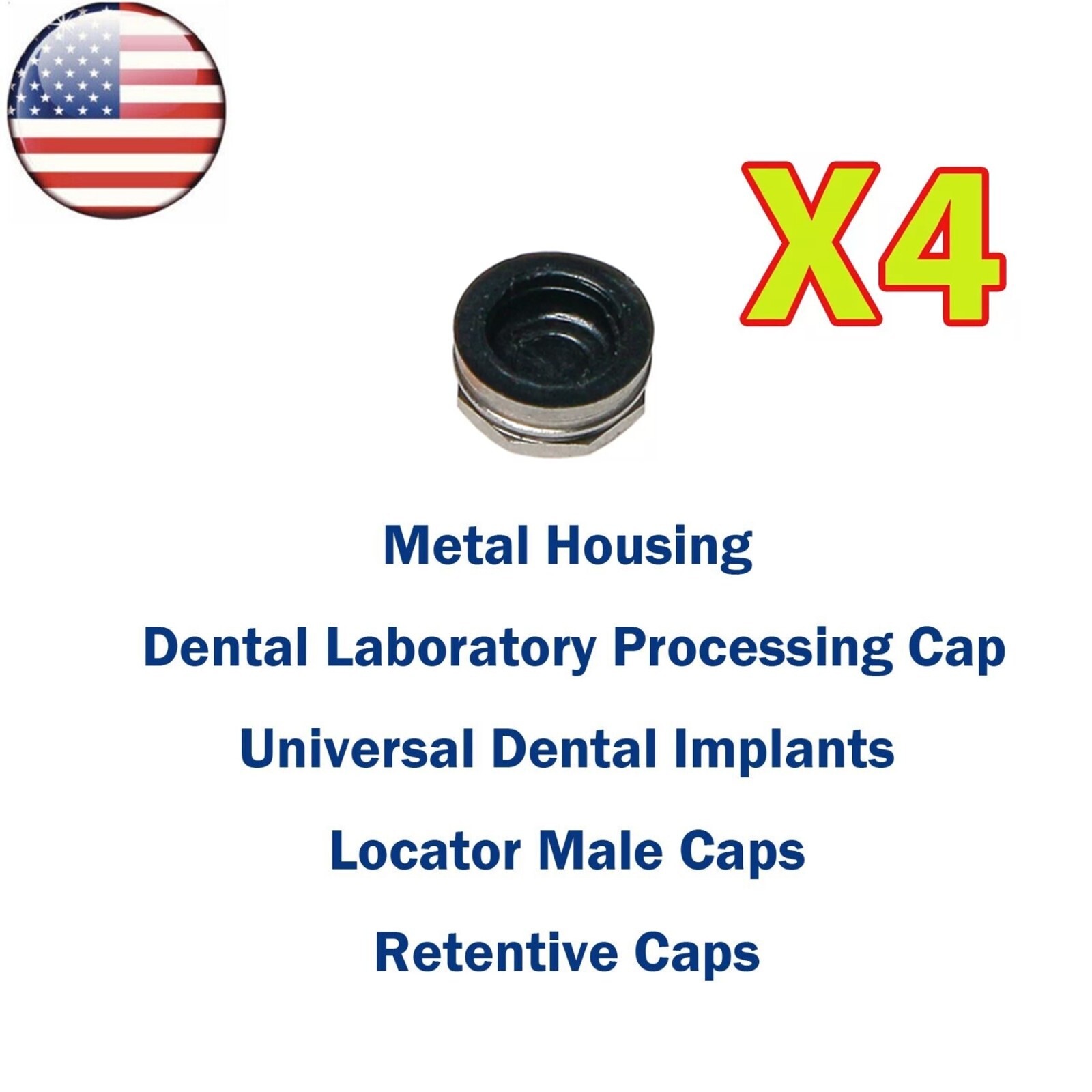 US Universal Implant Retention Caps Set Locat0r Core Insertion Extraction Tool