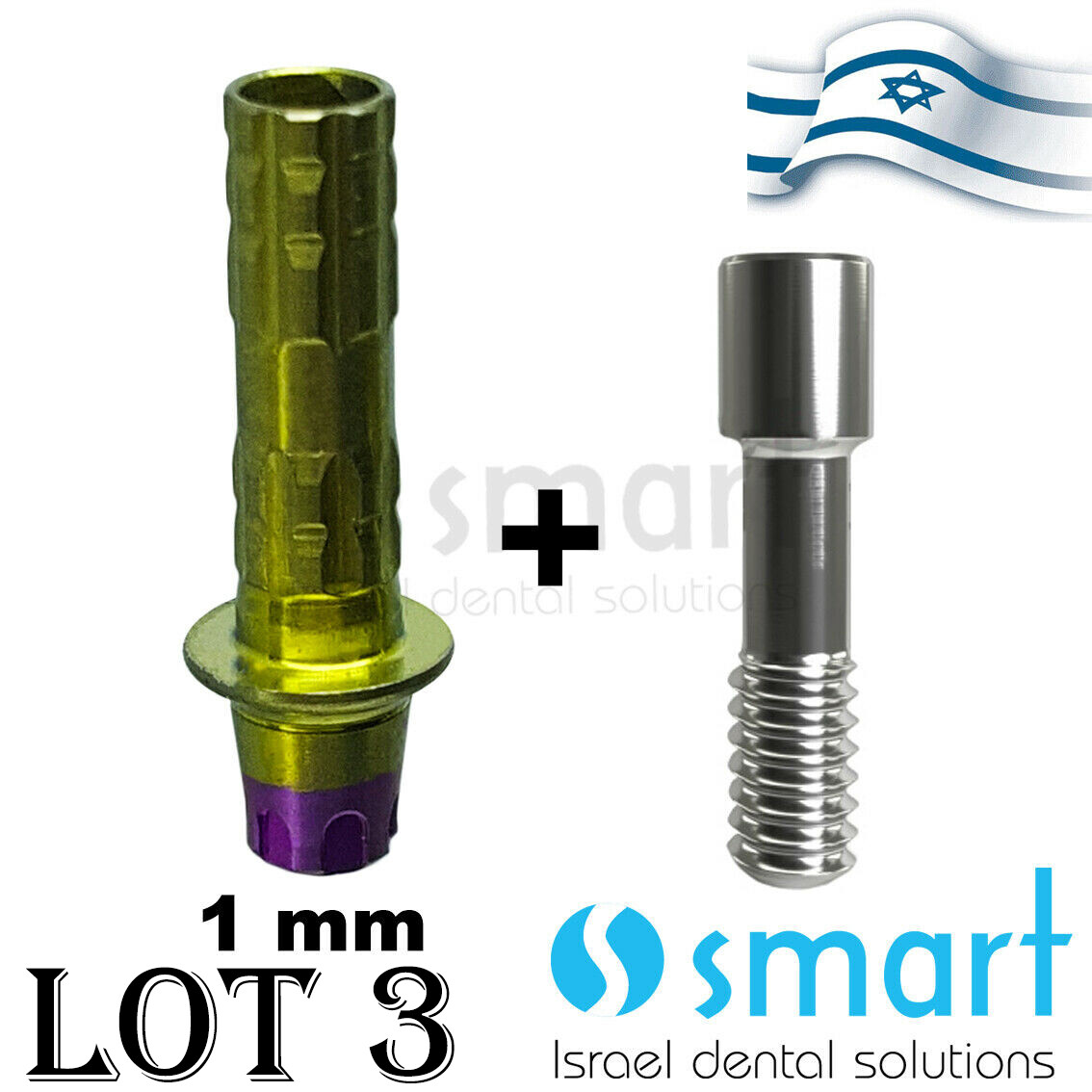 LOTx3 Straight Temporary Abutment MIS con C1V3 SP Fit hex 1mm