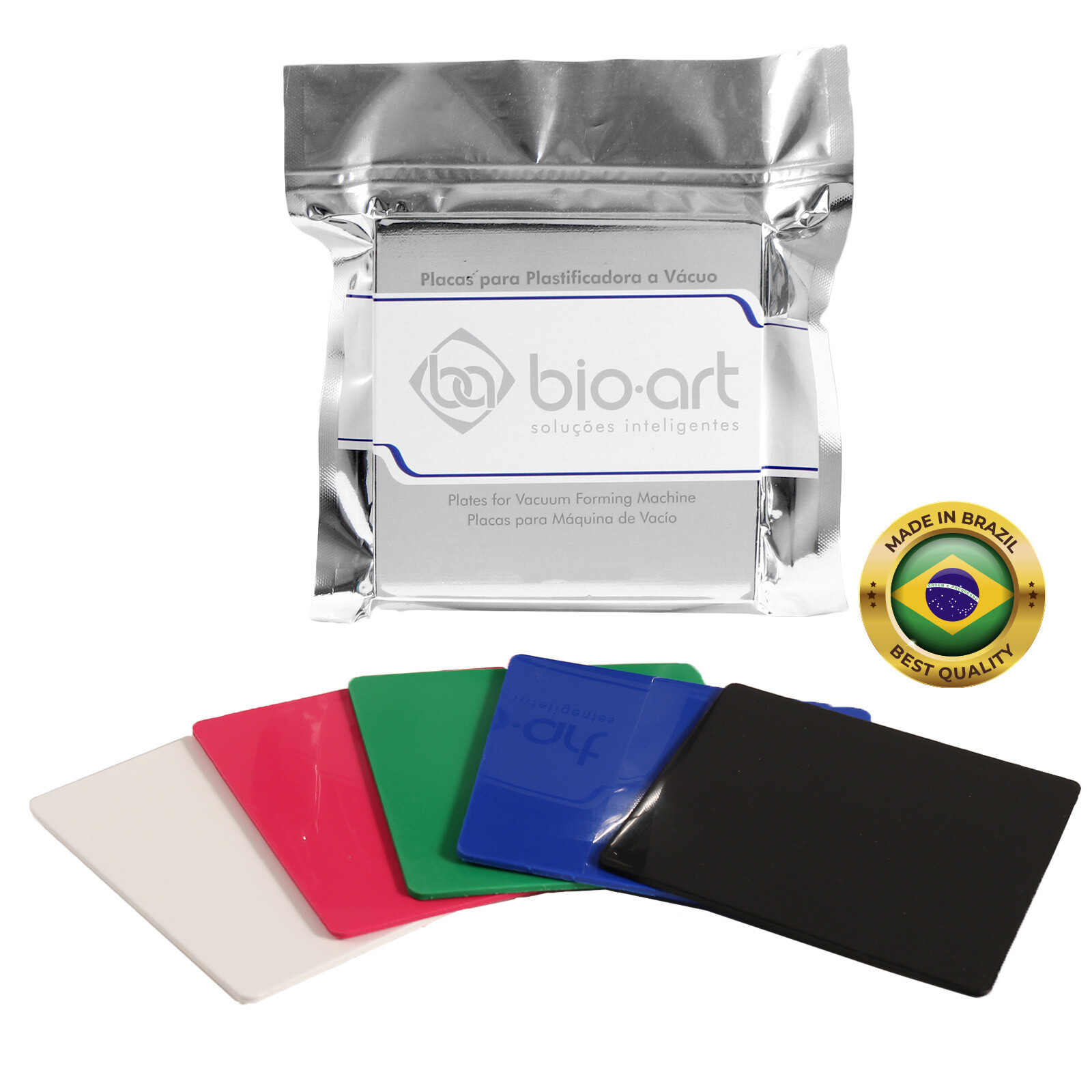 5/Pk Bio-Art Thermoforming Sheet Soft 3,0mm / 0,12” EVA Square Mixed Colors 5