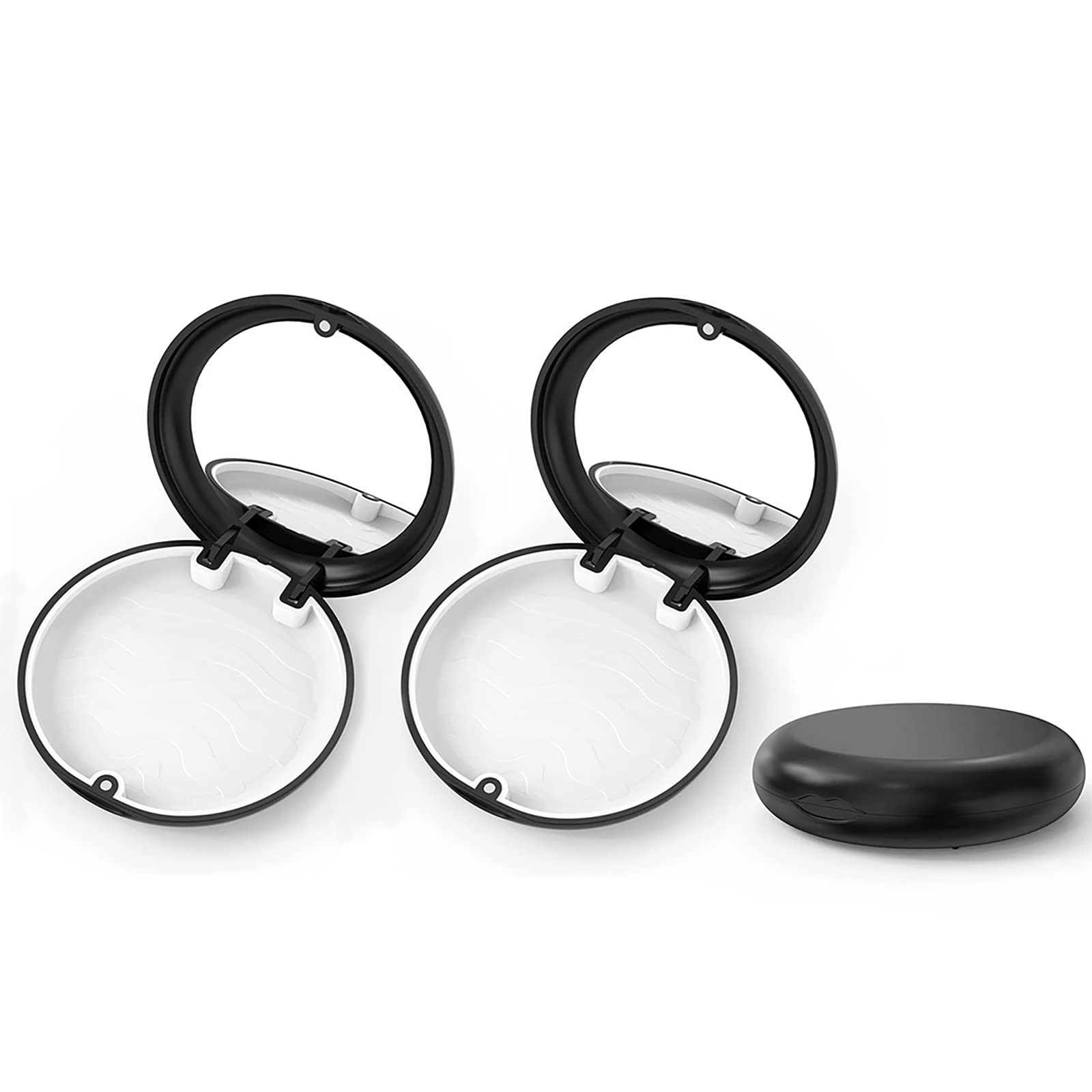 Orthodontic Aligner 2PCS Cases-Black(white )2PCS Retainer Case- Black