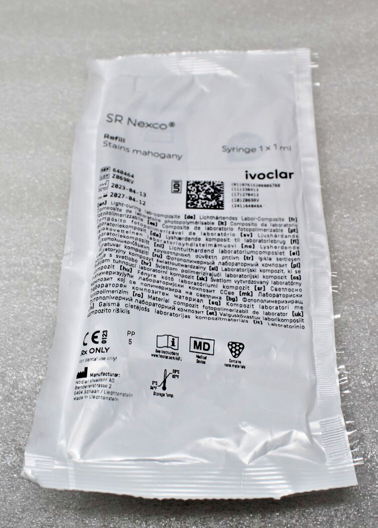 NEW Ivoclar Vivadent SR Nexco 1 X 1 mL Stains Mahogany Refill 640464