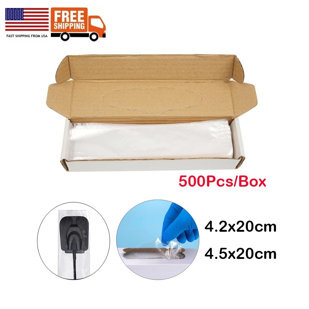 500Pcs/Box Dental X-Ray Sensor Covers Disposable Sensor Sleeves 4.2/4.5x20cm USA