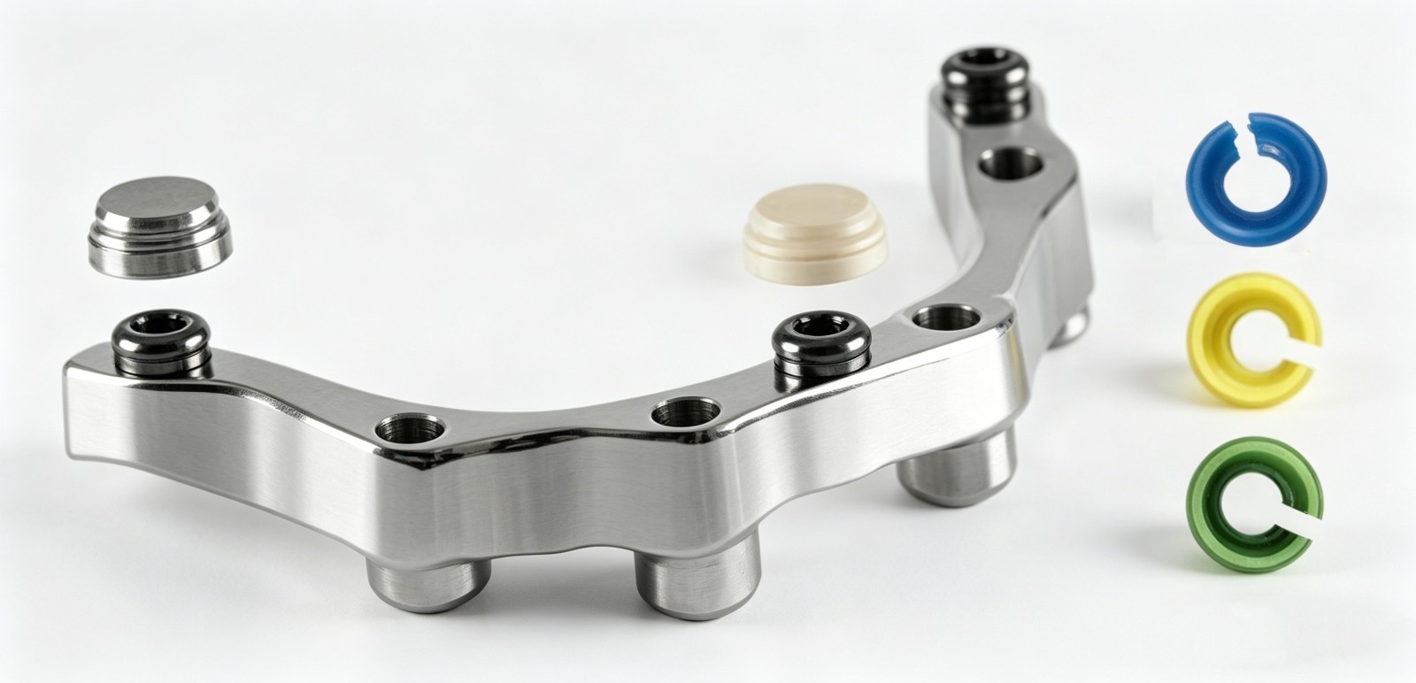 Dental PEEK Cap Retention Insert Caps Fit Novaloc Abutment Matrix Ti Housing Cap