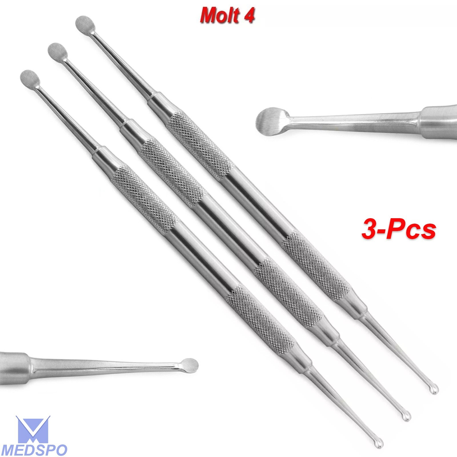 Periosteal Elevator Dental Surgical Implant Molt #4 Oral Surgery Bone Curette
