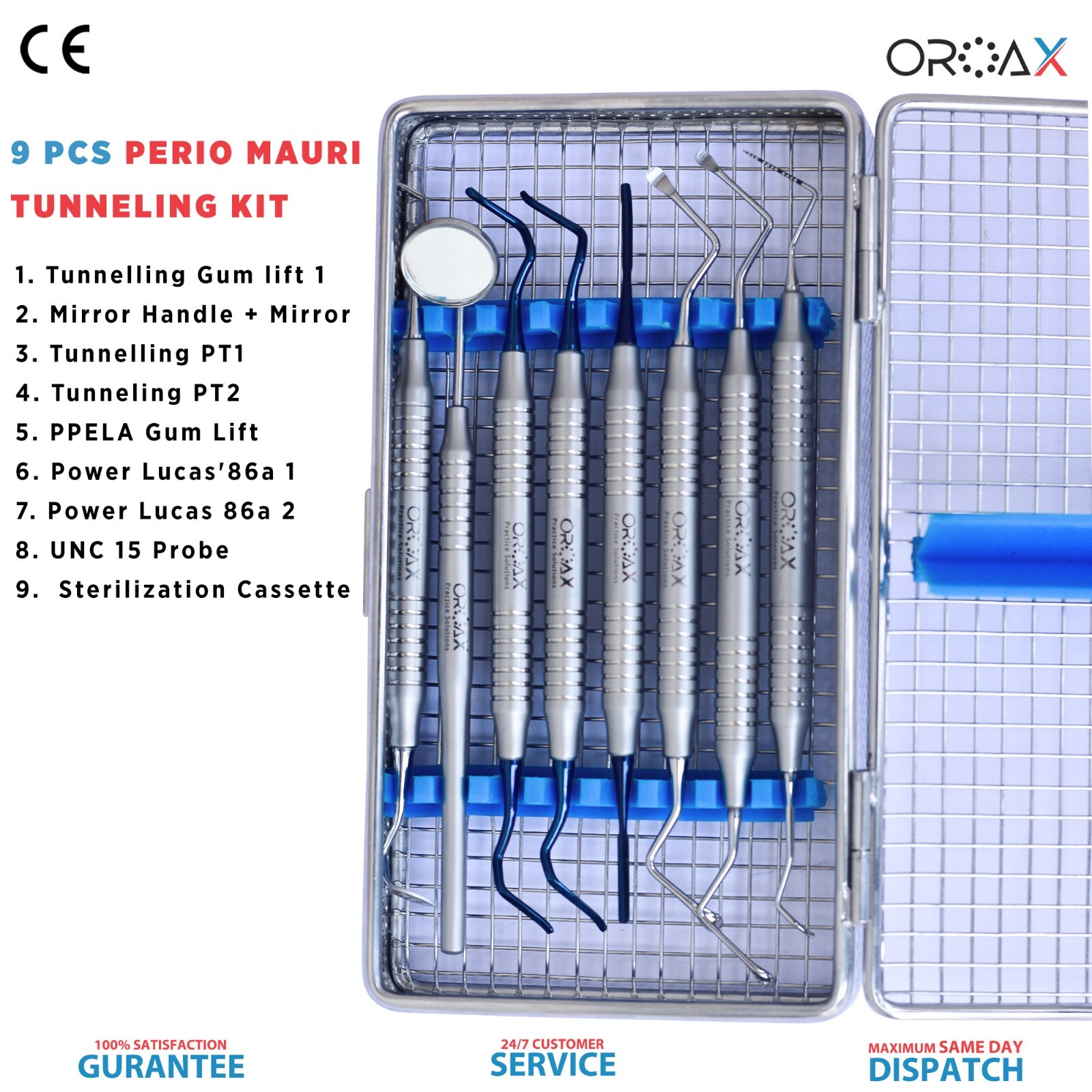 Periodontal Mauri Perio Tunneling Gum Gingival Tissue Surgical Implants Kit
