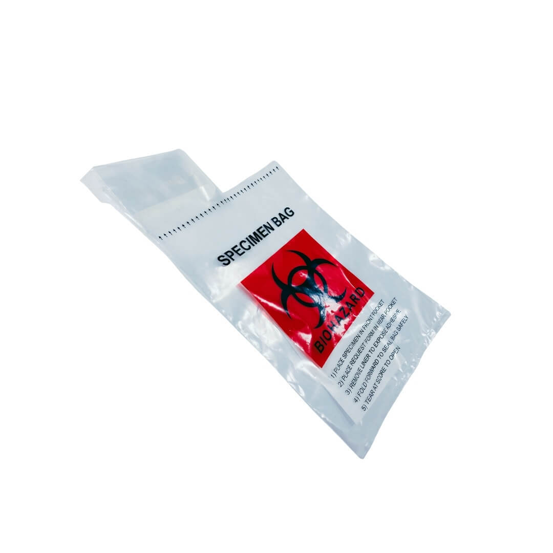 Clinsam 6″ x 9″ Biohazard Spicemen Bag with Adsorbent Pad (20Pack-100 Pcs)