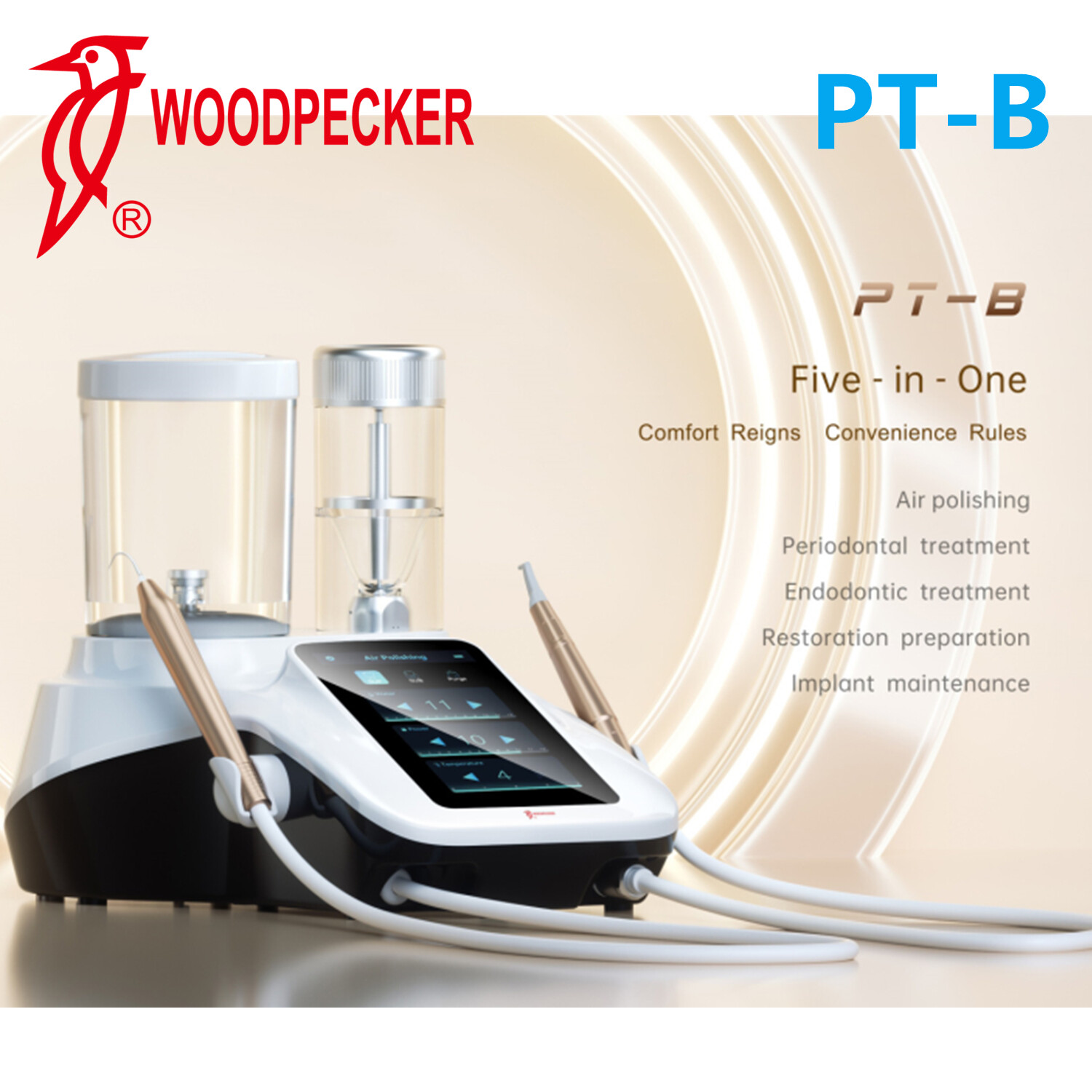 Woodpecker PT-B Dental Scaler & Air Polisher 2X Ultrasonic / Polishing Handpiece