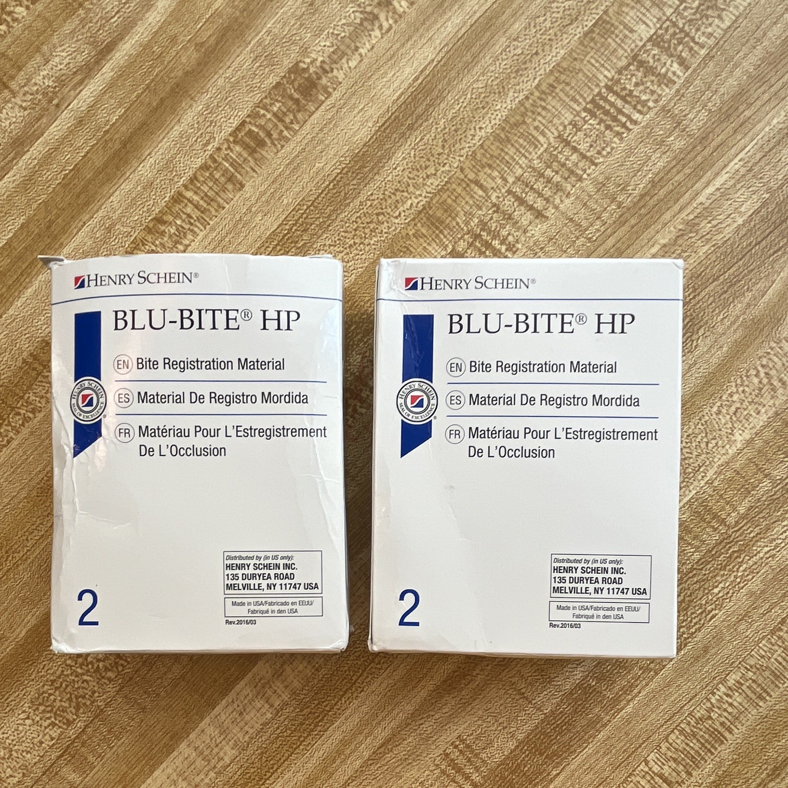 Henry Schein Blu-Bite HP Bite Registration Material Vanilla, Lot of 2, 11-8997