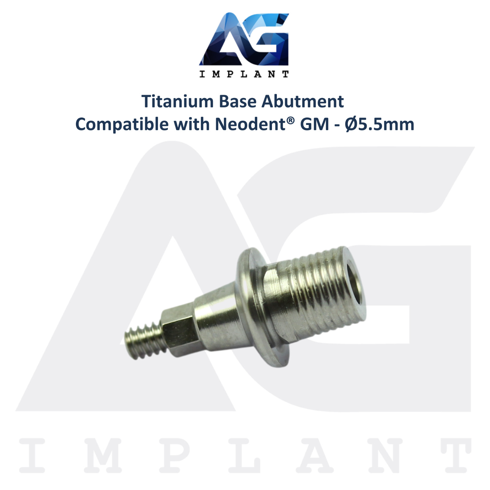 5 Titanium Base Prosthetic Neodent® GM Fixture Compatible Ø5.5mm CAD/CAM