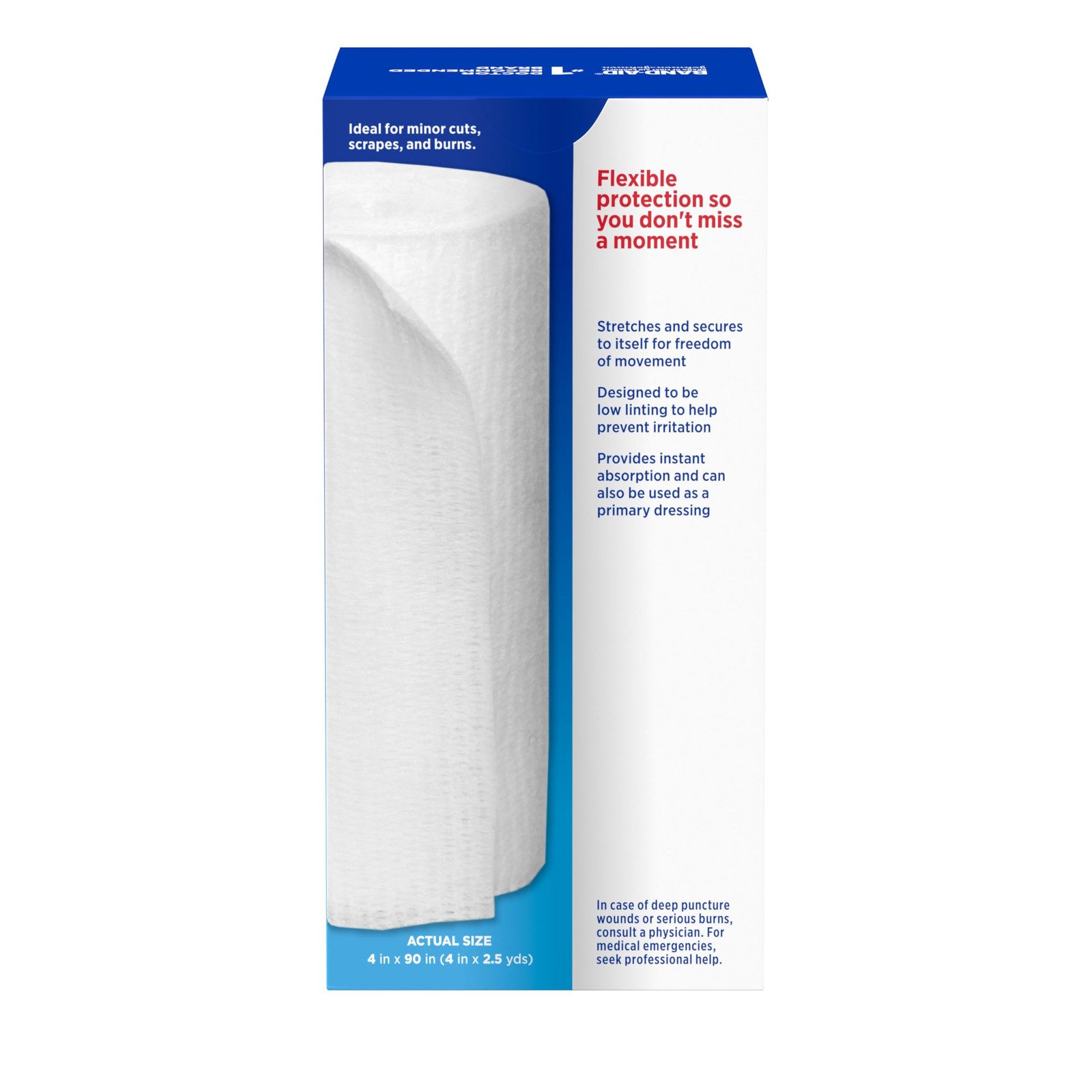 Band Aid Brand of First Products Flexible Rolled Gauze Dressing 3 Pack