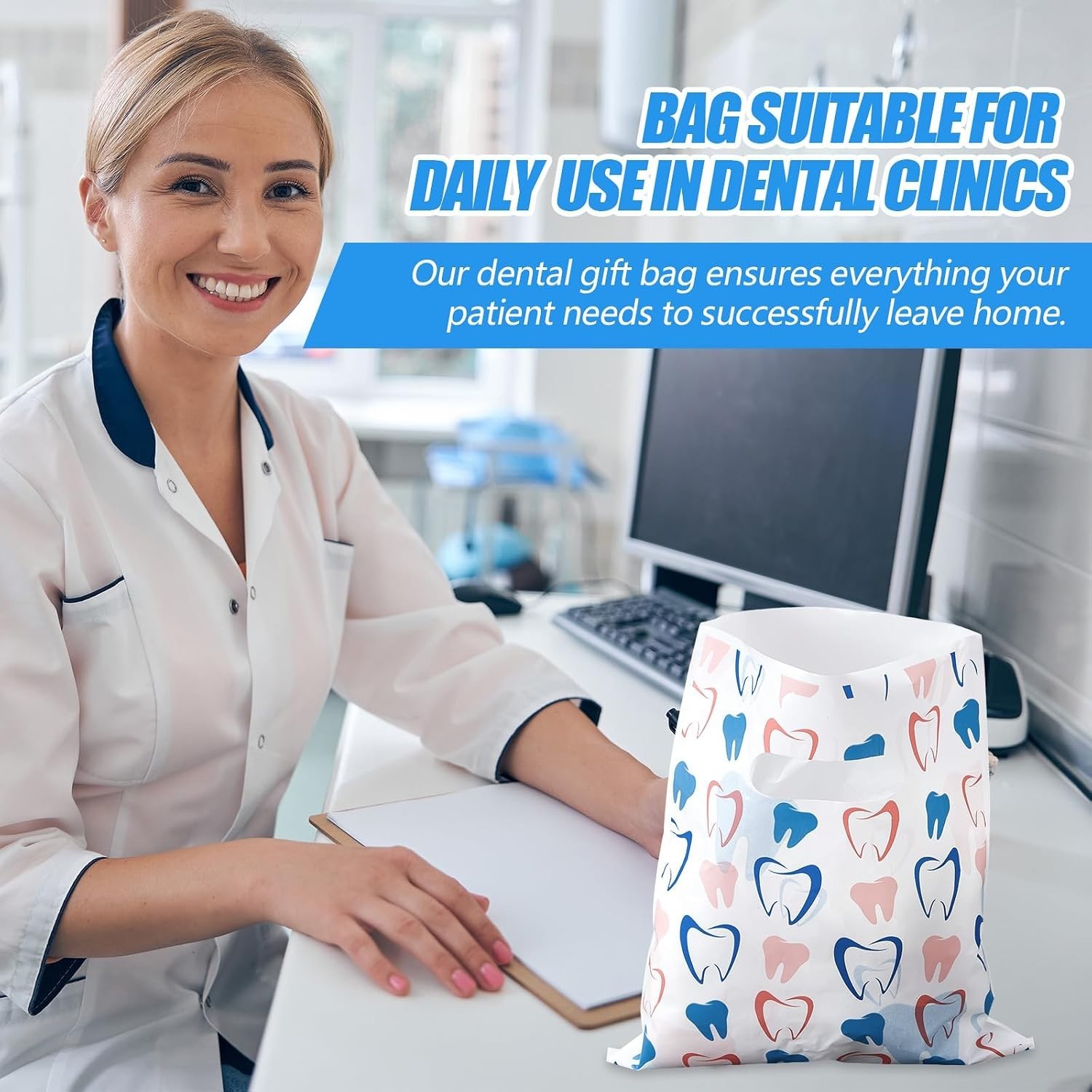 Bulk 600 Plastic Tooth Bags (9×8 in) – Perfect for Dental Clinics & Parties