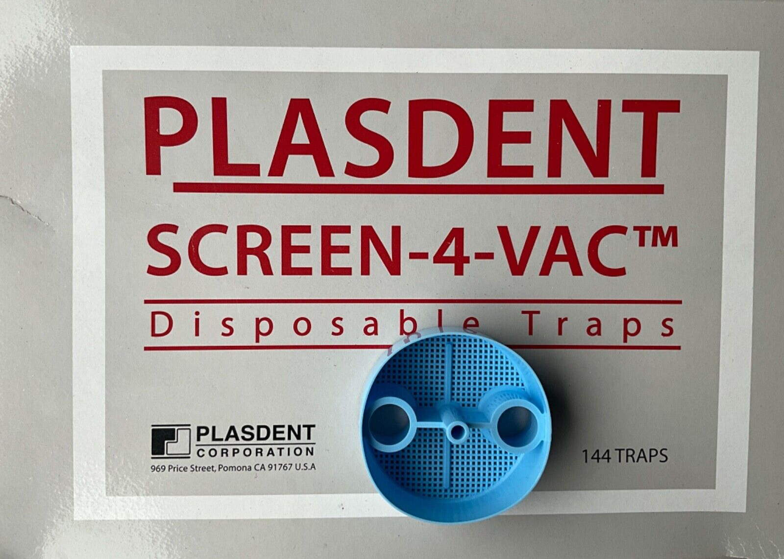 Plasdent Dental Screen-4-Vac Disposable Evacuation Traps #5501 Blue 144/Bx