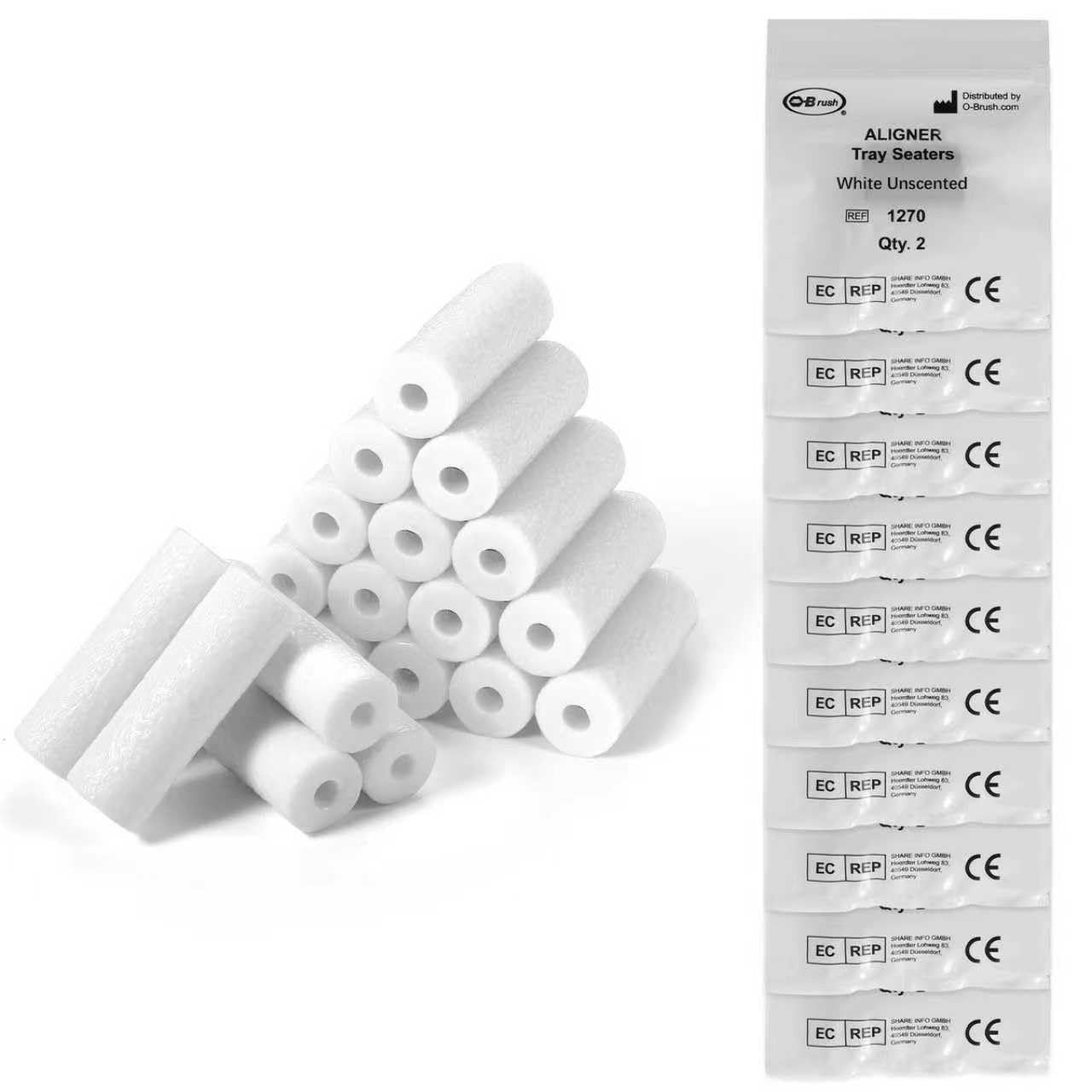 20 Pcs Chewie For Invisalign Aligners, Aligner Tray Seaters White