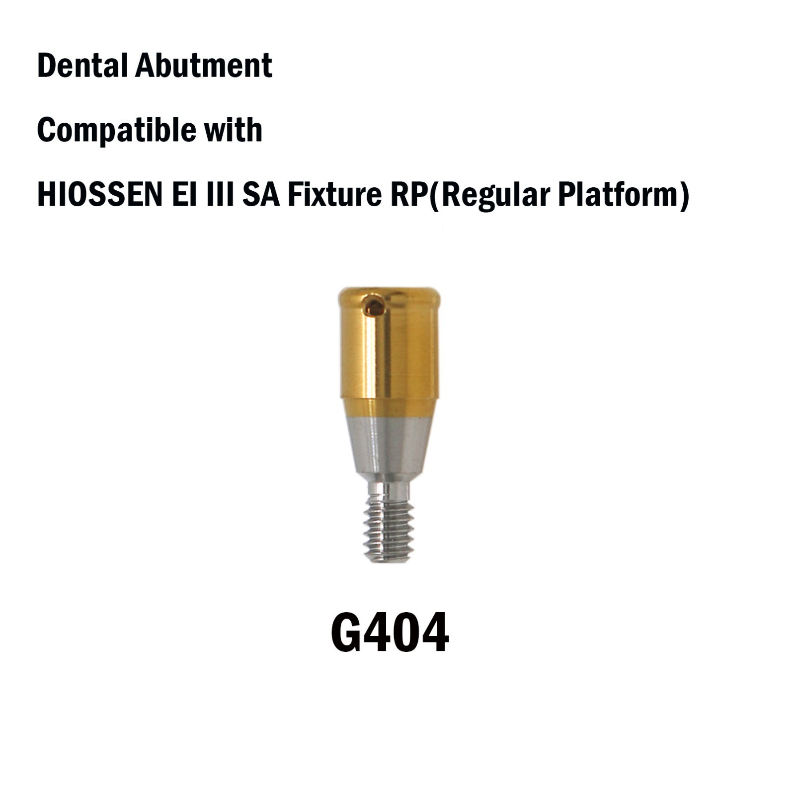 Locator Abutment For Hiossen ET III SA Fixture S 4.0 Internal HEX Platform 1-7mm